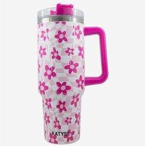 NWT Katydid Pink and White Floral Mug